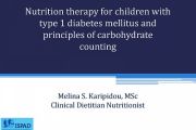 Nutrition therapy for children with type 1 diabetes mellitus and principles of carbohydrate counting